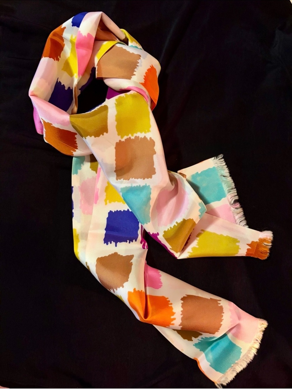 New Colorblock Multicolor-Blend Long Scarf